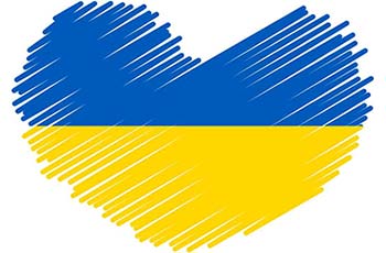 ukraine heart shape flag